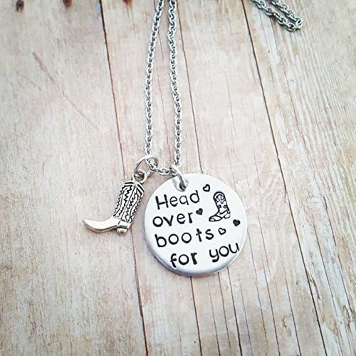 Head over boots for you - Boot Necklace - Cowgirl Necklace - Country Girl Jewelry - Country Style Necklace - Cowgirl Boots - Country Music