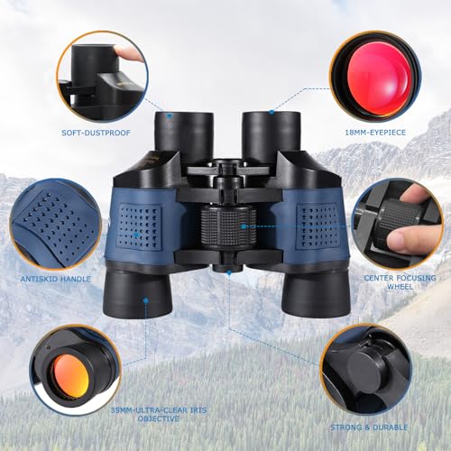 Binoculares 60X60 para adultos visión nocturna resistente al agua miniatura 4