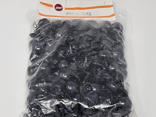 21mm Round Black Domed Plastic Safety Eyes for Craft Amigurumi Dolls or Puppets (Bulk Pack of 144)
