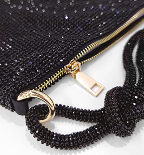 Image of Rhinestone Hobo Bag for Women Rhinestone Purses Sparkly Evening Handbag Shiny Diamond Purse for Wedding Parties 2026 | Rhinestone