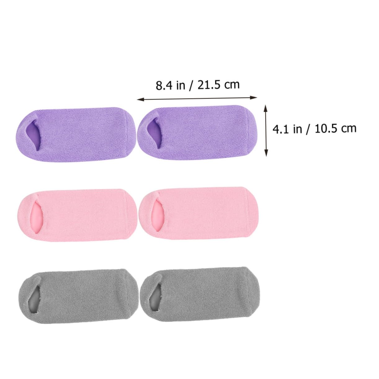 DOITOOL 3 Pair Anti-slip Thermal Socks Moisture Socks Gel for Foot Care Warm Fuzzy for Women Moisture Wicking Spa