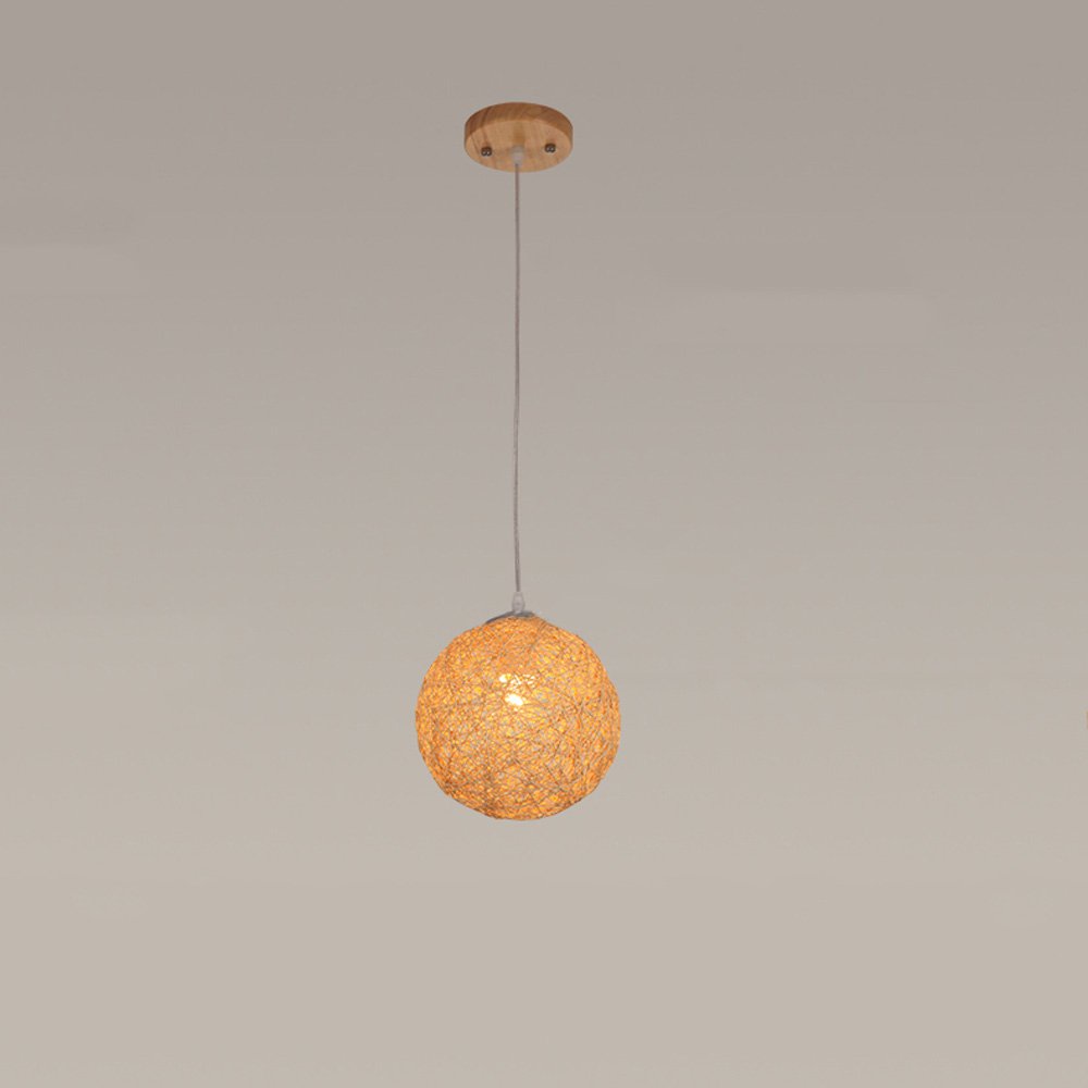 Lampe suspendue en rotin anti-éblouissement pour un éclairage de chambre doux