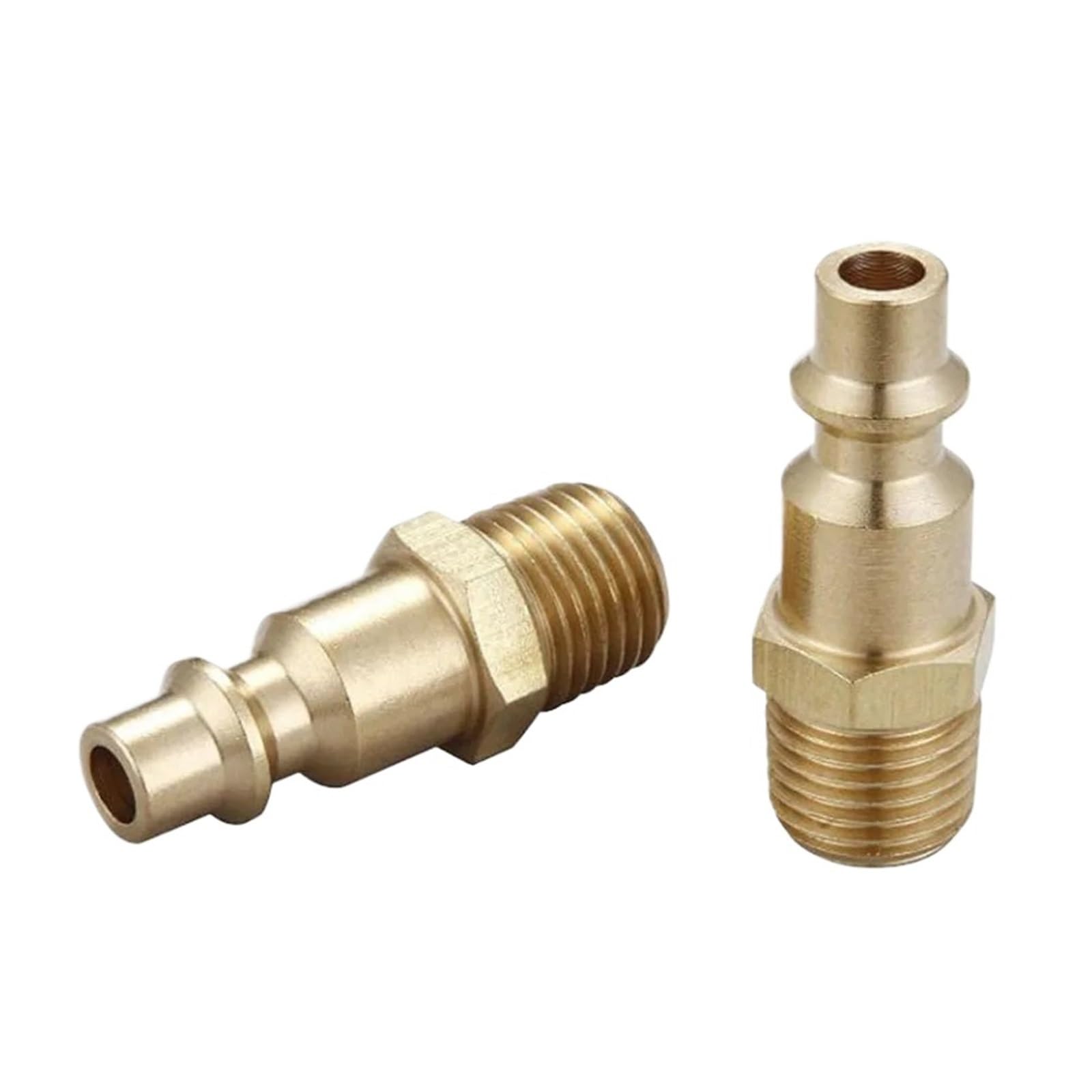 Padgcnor One Color Air Line Connectors 2Pcs Air Line Hose Fitting Compressor Connector Release Coupler Plug 1/4 Npt For Pneumatic Tools