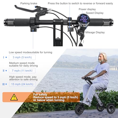 TopMate ES35 Powered Electric Scooter 3 Wheels Foldable