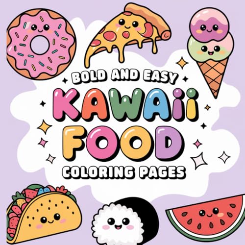 Bold and Easy Kawaii Food Coloring Pages
