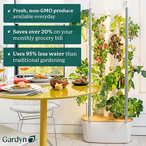 Gardyn 1.0 Hydroponics Growing System Indoor Garden Vertical Garden Planter | 30 Non-Gmo Indoor Plants, Herbs & Vegetables Indoor Gardening System - Led Grow Lights | No Soil, Grow Tent Or Green House #TOP2