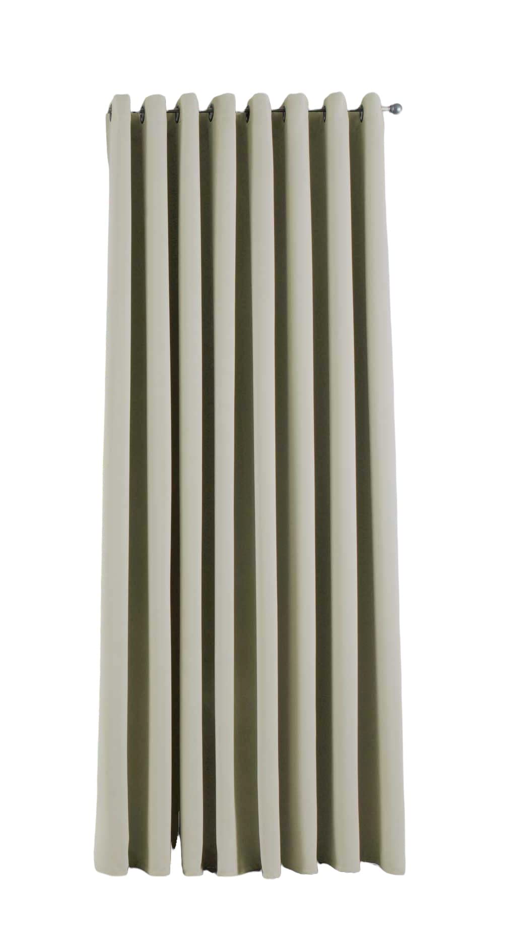 Gardinenbox Newyork Opaque Curtain Beige H x W 225 x 295 cm Pack of 1 Thermal Blackout Curtain Blackout Eyelet Sound-Absorbing Oeko-Tex UV Protection Tieback 201920600