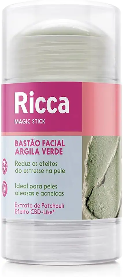 Ricca Bastão Facial Argila Verde