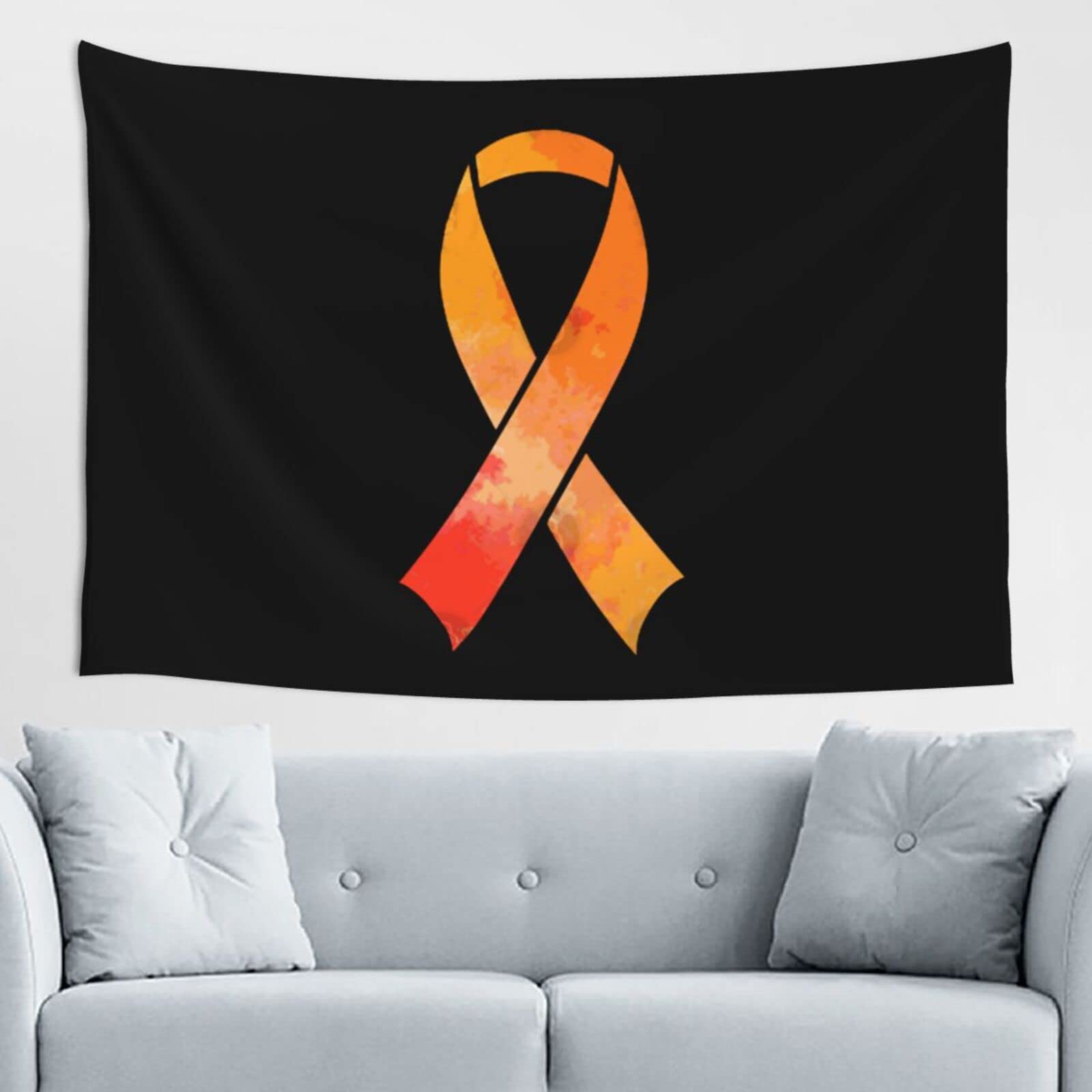SwpWab I Wear Orange for Ms Awareness Home Decoration Tapestries Placed In The Living Room Bedroom Keep Full Load