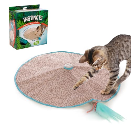 SmartyKat Hidden Hijinks Toy for Indoor Cats & Kittens, Electronic Interactive Motion Toy, Featuring Teaser Wand, Plus Replaceable Batteries Included