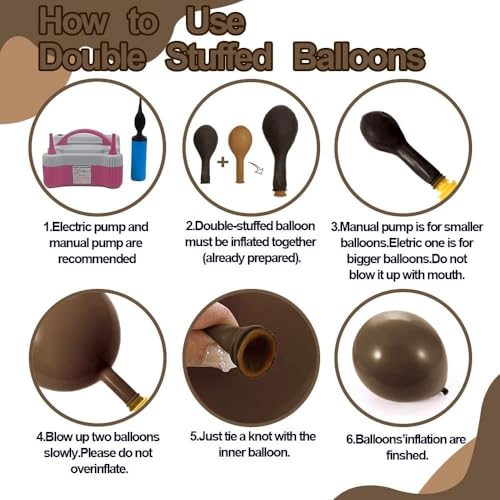 Image of Brown Balloon Arch Kit Double Stuffed Dark Tan Pearl White Sand Gold Balloon Garland for Neutral Birthday Baby Shower Gender Reveal Bridal Graduation Party Decorations