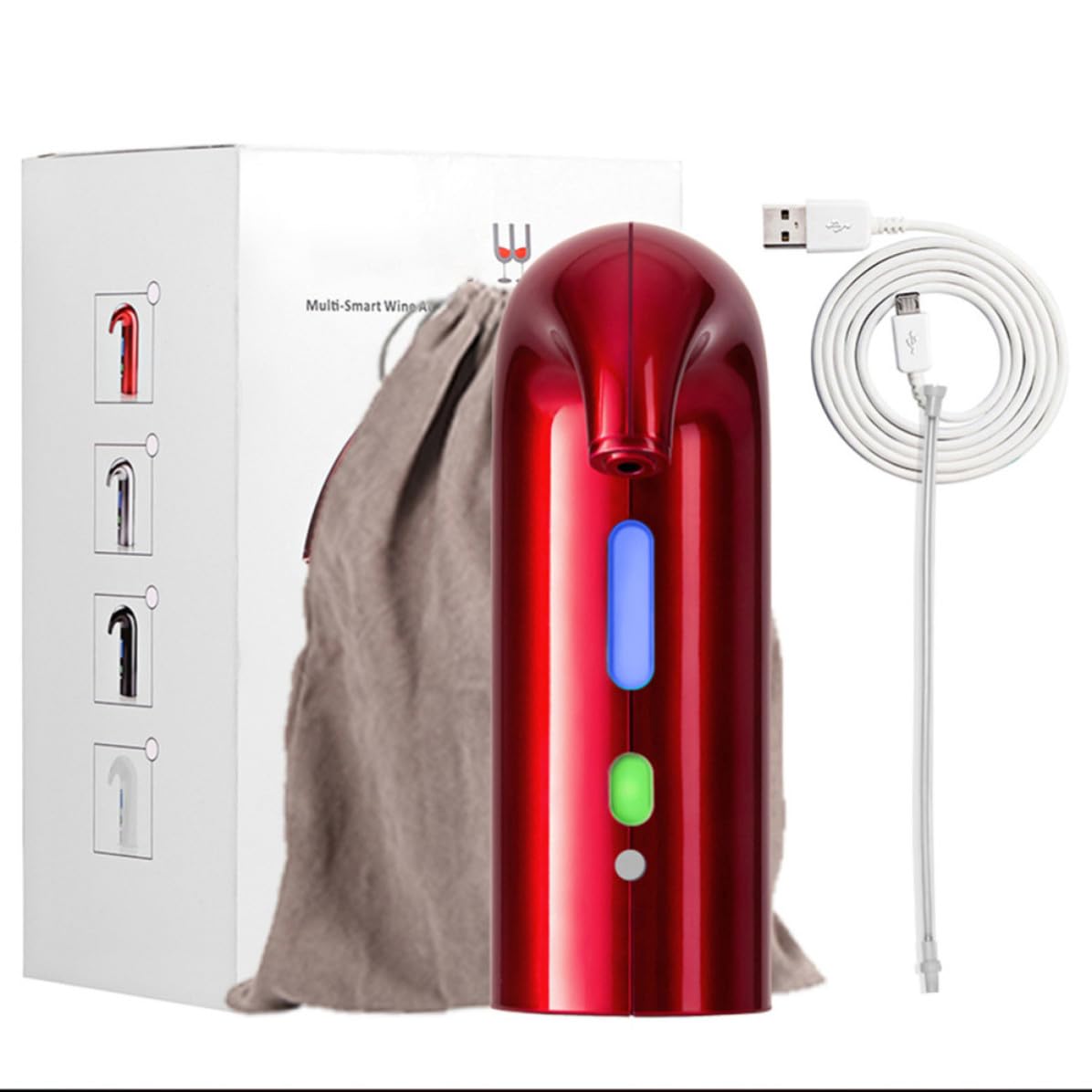 Aérateur à Vin Électrique Portable, Distributeur Automatique Rouge
