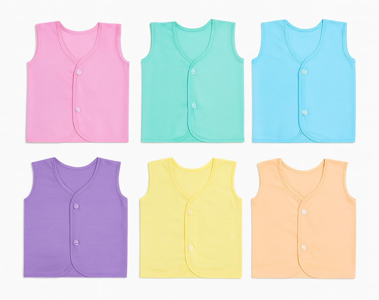 Newborn Baby Cotton Jhabla 0–3 Months | Soft Infant Jhabla for Just Born Baby | Breathable Muslin Jablas | Multicolor Assorted Pack of 6