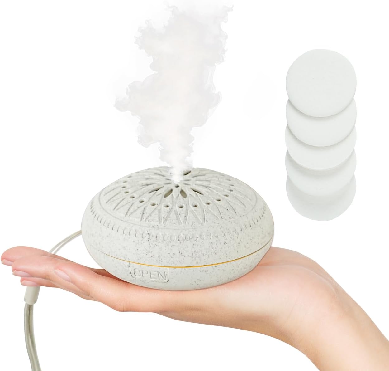 Essential Oil Diffuser for Home,Aromatherapy Diffuser Humidifier for Office Small Room,Travel Sized, Quiet, Waterless Portable Diffuser