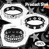 3 Piece Punk Rock Studded Bracelets Black Spiked Leather Cuff Bracelet for Men Women Adjustable Goth Bracelets 80s Retro Style Wristband Halloween Party Accessories #1