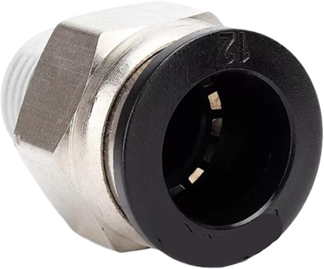 Pneumatic Fittings PC 4 6 8 10 12mm Male Thread -M5 1/8 1/4 3/8 1/2 01 02 To Tube Push Air Tube Straight Connection 30/50Pcs(PC6-02,30pcs)