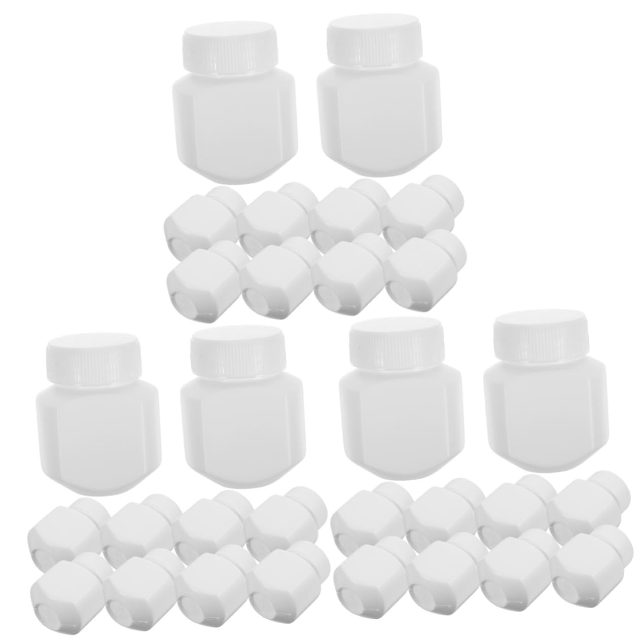 Botella de salud tapa recargable PRETYZOOM viajes de tocador pastillero HDPE