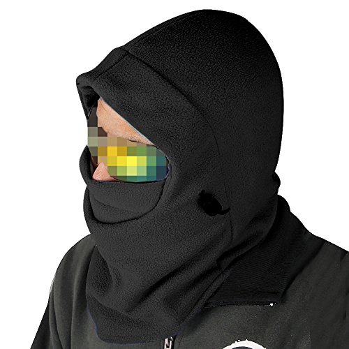 NSSTAR - Pasamontañas térmico de Tejido Polar, Color Negro - Negro, tamaño Talla única