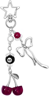 Aesthetic Y2K Charm Keychain: Heart, Butterfly, Strawberry, and Bear Accessories for Women