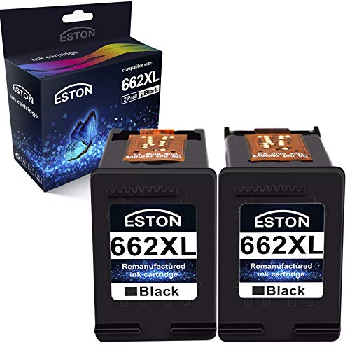 Eston 662Xl Black Remanufactured Replacement For Hp 662Xl 662 Xl Ink Cartridges Used For Hp Deskjet Ink Advantage 1015 1515 2515 2545 2645 3515 3545 4645 (2-Black) #TOP4