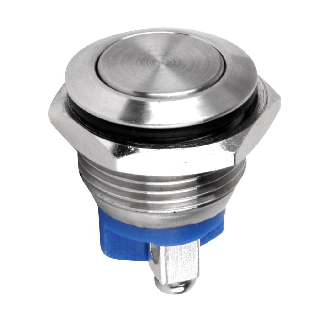 1 x momentary push button horn switch for doorbell/boat/car waterproof metal|1 x momentary push button| connectors, switches & wire | electrical & test equipment |business & industrial