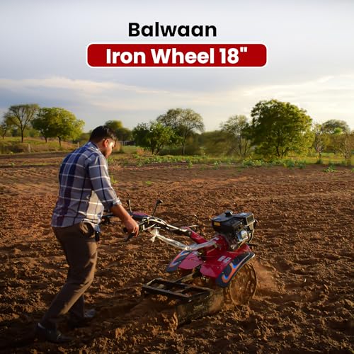 Image of Balwaan Krishi Iron Wheel 18-inch, Heavy Duty Stainless Steel, Universal Compatibility, Enhanced Traction for Agricultural Equipments