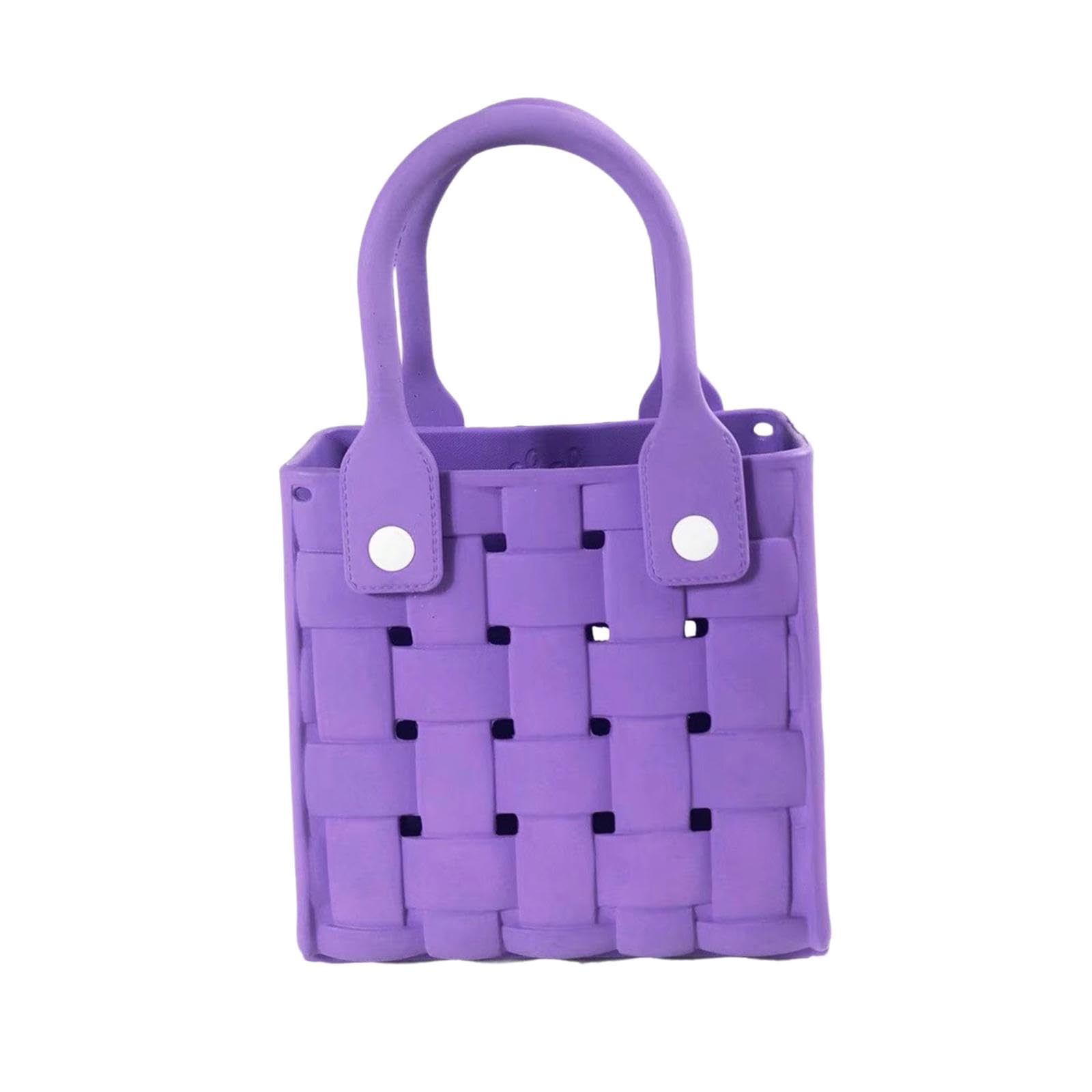 Beach Handbag Summer Shopping Decorative Organizer Holiday Women Travel Tote Purple-image-48