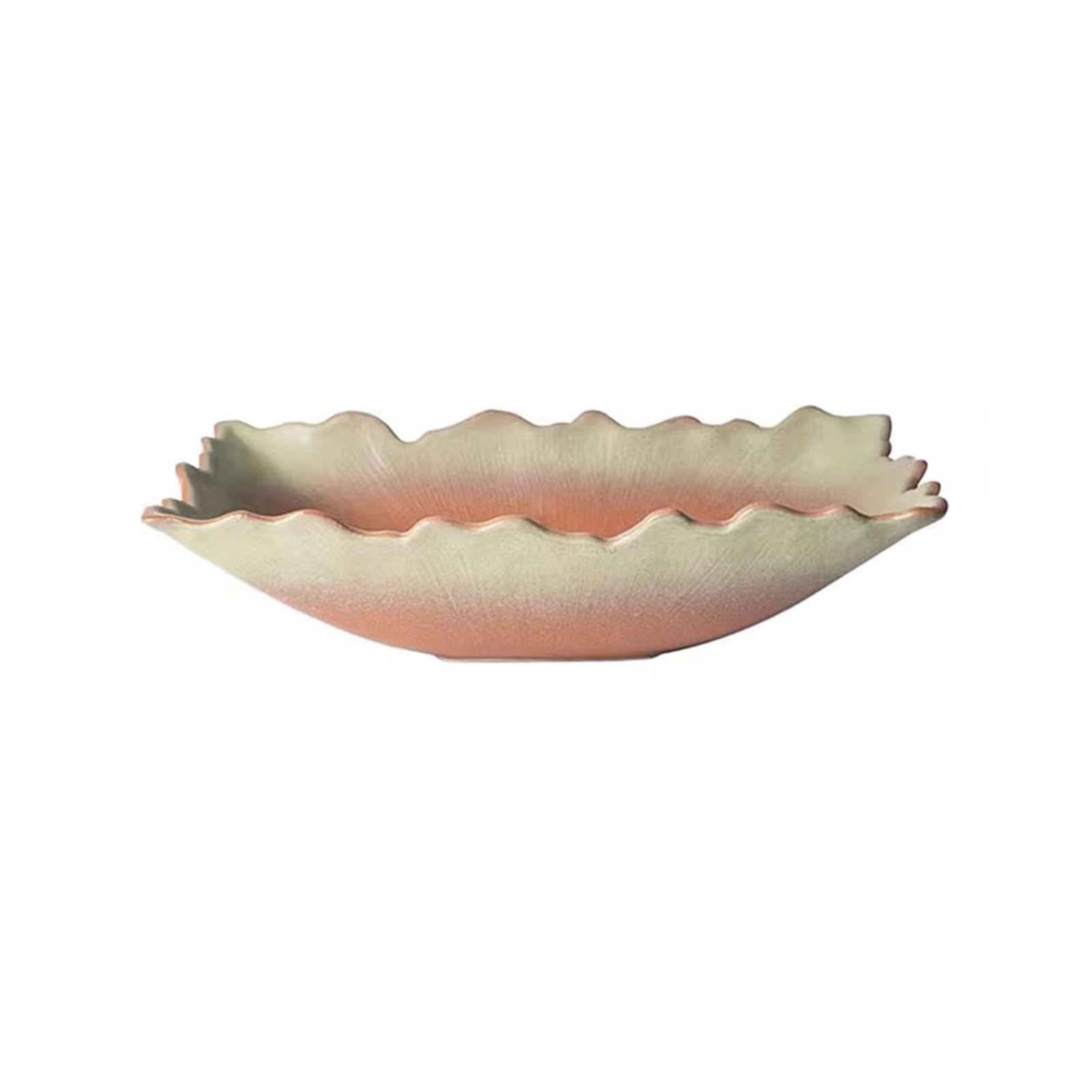 K5C7S3W9D6 plant dish saucer Rectangular Pastoral style Ceramic Drip Tray Flower Arranging Saucer Irregular Edges