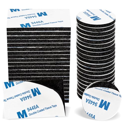 Zipplunk 40 Pcs Double Sided Sticky Pads Adhesive Foam Strips Heavy Duty for Outdoor Indoor Mounting Home Office Mirrors Frames & More Squares/Round