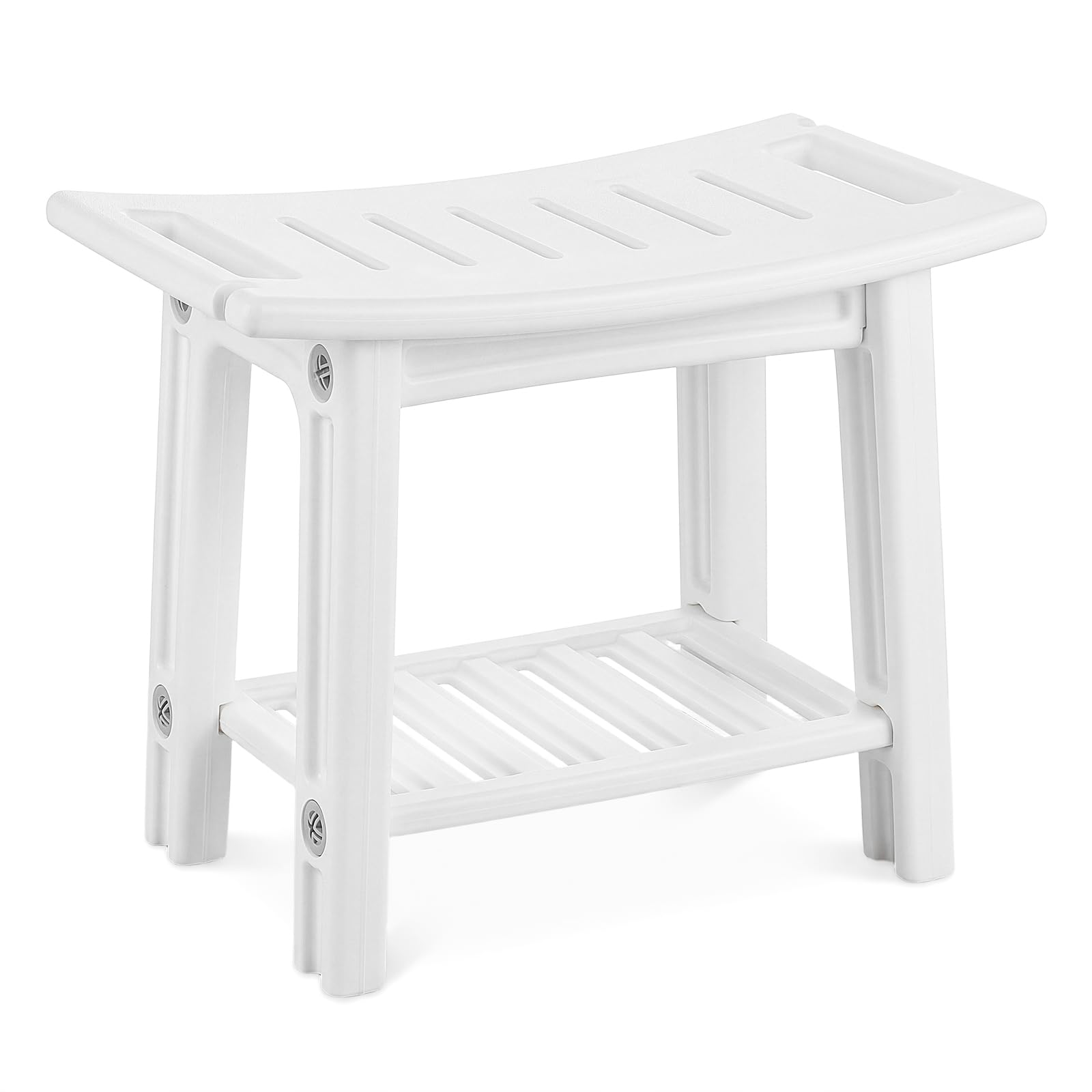 RELAX4LIFE Tabouret de Douche en HDPE Imperméable avec Supports de Pommeau