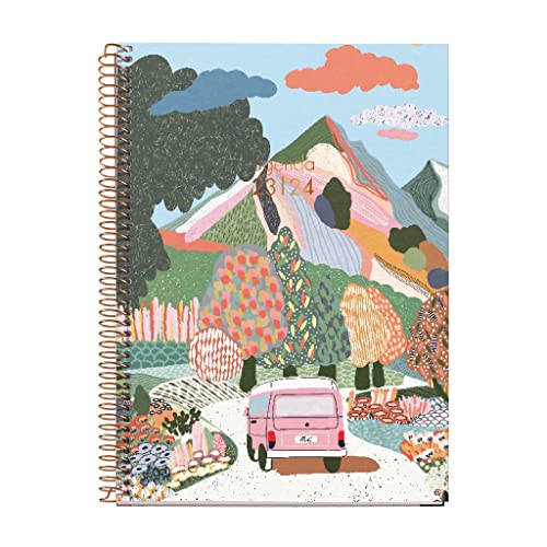 Miquelrius - Agenda 18 Meses 23-24, De Julio 2023 A Diciembre 2024, Tamaño 15,5 X 21,3 Cm, Semana Vista, Van, Español-Inglés-Portugués