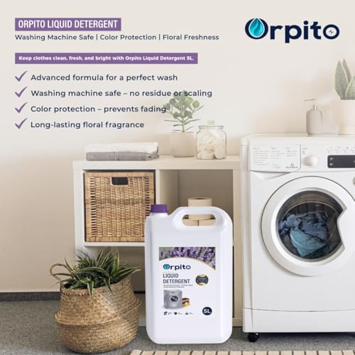 Image of Lavender Liquid Detergent Pack of 1 (5L x 1) | Total 5L | Advanced Deep Clean Formula | Long-Lasting Lavender Freshness | Color Safe | Gentle on Fabrics