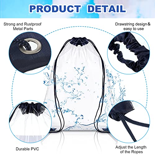 Sac à dos transparent en PVC robuste avec cordon premium - 3