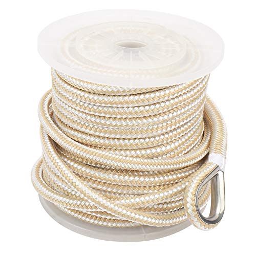image for NovelBee 1/2 Inch X 100 Feet Double Braid Nylon Anchor Line with Stain