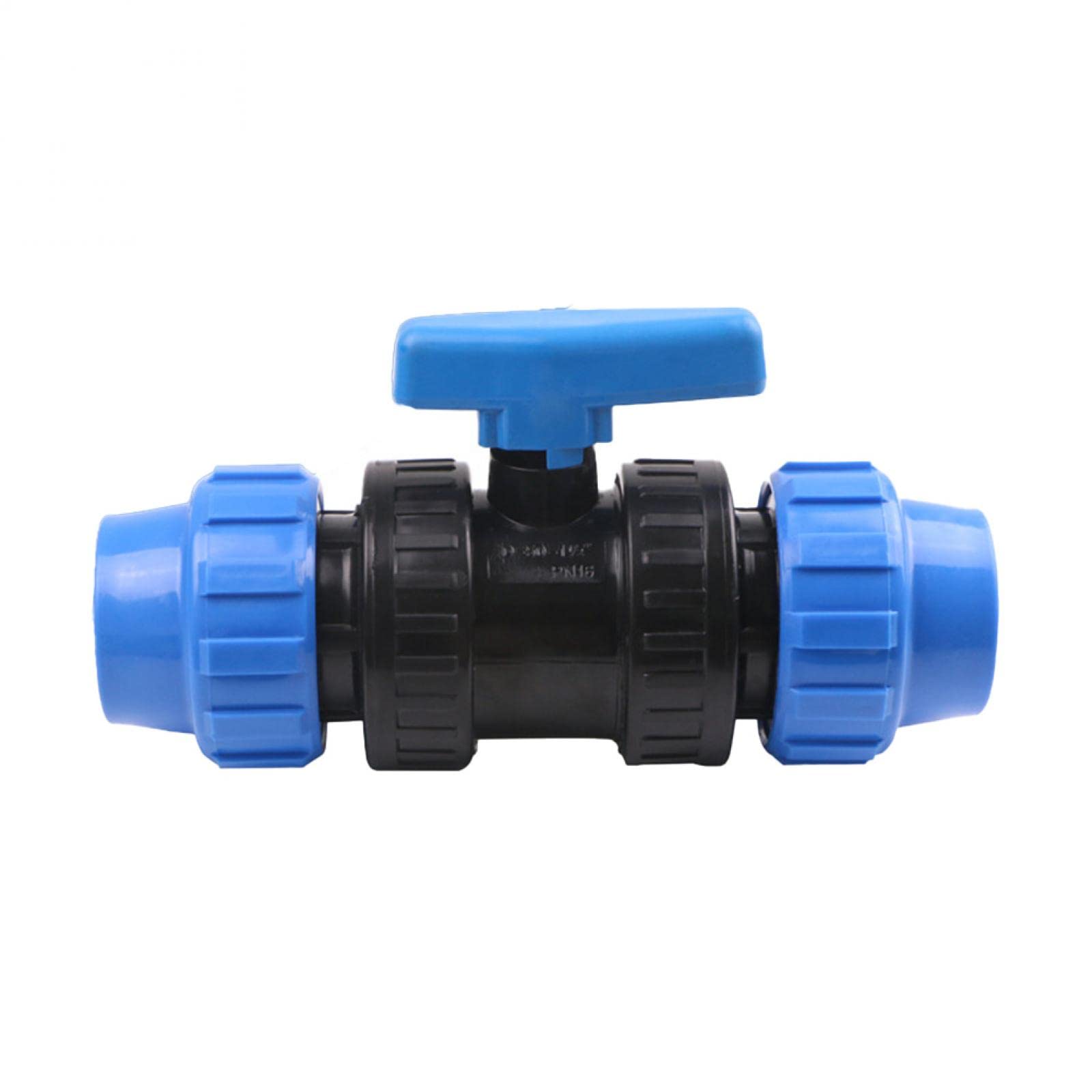 RANRAO Raccordo a compressione per acqua, raccordo a vite in PP, tubo PE, connettore a morsetto per acqua potabile, riduttore a compressione, 50 x 50 mm, adattatore femmina