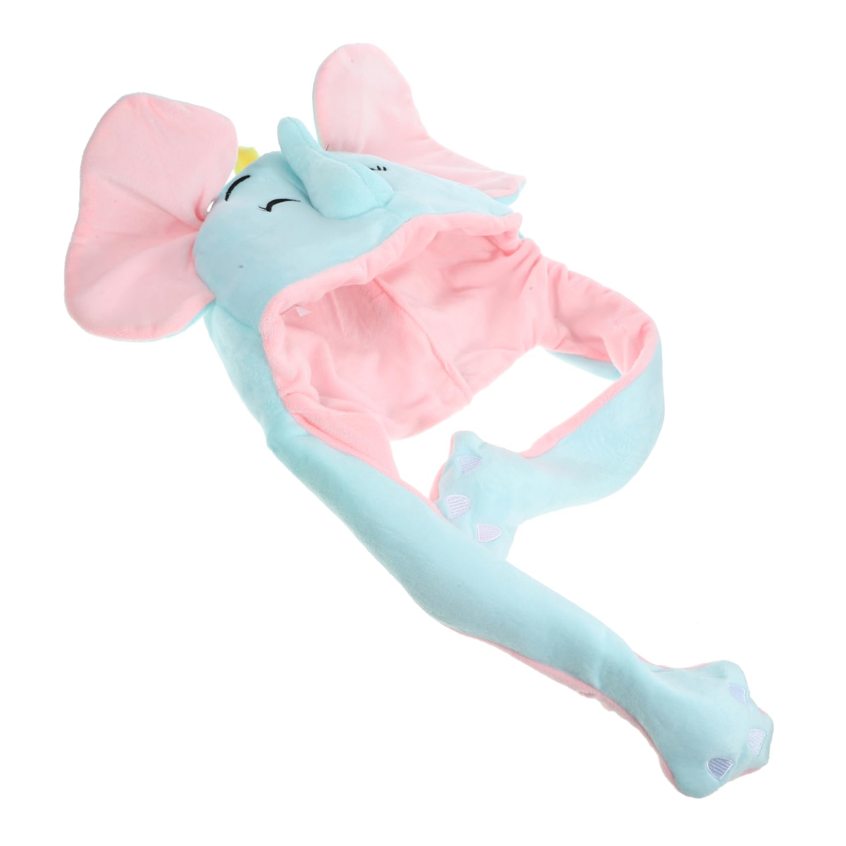 sombrero de elefante sombrero de oreja de conejo de oso de conejito de rana s de disfraces para adultos Gorro de elefante con oreja móvil algodón