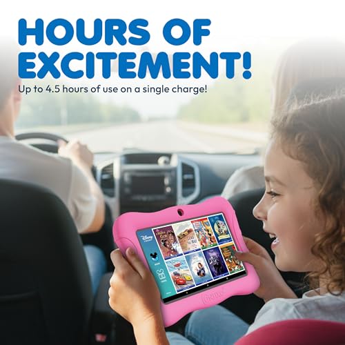 Image of Contixo 7 inch Kids Tablet - V9 Android Tablet and Sleeve Bag Bundle with 14+ Academy Games and Educational Apps, 32GB, Dual Cameras, Parental Control, Perfect for Back to School, Pink