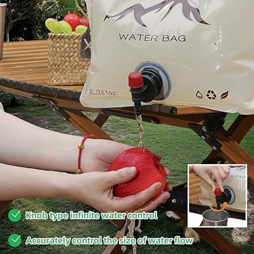 Chinshwehaw Outdoor Collapsible Water Jug, Cantimplora Plegable de 8 litros, Color Khaki, Material Polietileno, Tapa de Rosca, Libre de BPA miniatura 5