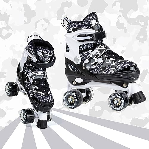 Kuxuan Skates Boys And Girls Camo Adjustable Roller Skates With Light Up Wheels, Fun Illuminating Rollerskate For Kids Girls Youth thumb #5