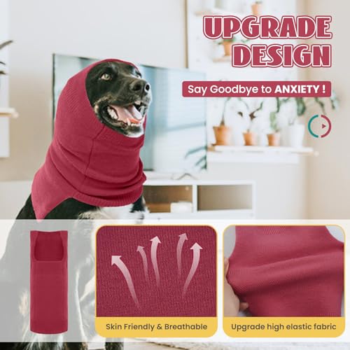 QBLEEV Moletom com capuz calmante para cães, protetores de ouvido para alívio da ansiedade de cães,