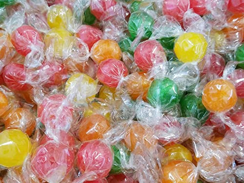 Bayside candy Sour Balls | Bulk Hard Candy Wrapped | Tangy Fruit Sour Balls | Assorted Orange Lemon Strawberry Cherry Green Apple Candy (3LB) - Thumbnail 4