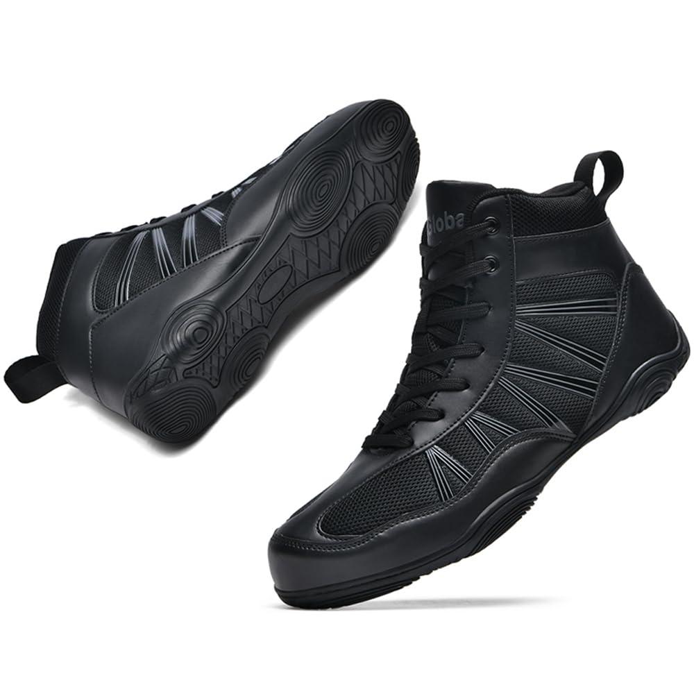BoxenSchuhe Herren High Top Ringerschuhe rutschfeste Kampfsportschuhe Atmungsaktiv Professionelle Training Boxen Stiefel Unisex