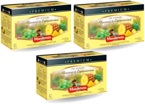 Combo Chá Mandiervas Premium 60 Sachês (Abacaxi e especiarias)