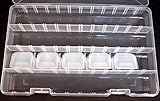 Clear Plastic Storage Organizer Case for Rainbow Loom and Rubber Bands -Adjustable Compartments!, No.CAD 124 (color may vary)