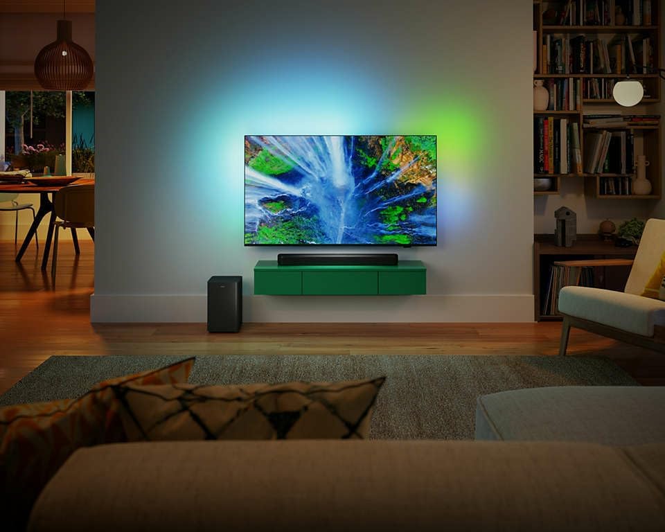 Philips TAB6309 Soundbar in a living room setup