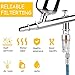 HUBEST 0.2mm/0.3mm/0.5mm Dual Action Airbrush Kit Gravity Airbrush Gun Spray Paint Gun Kit Complete Set Needle Nozzle Nozzlecap Setfor General-Purpose Art-and-Craft Projects Model-Railroad