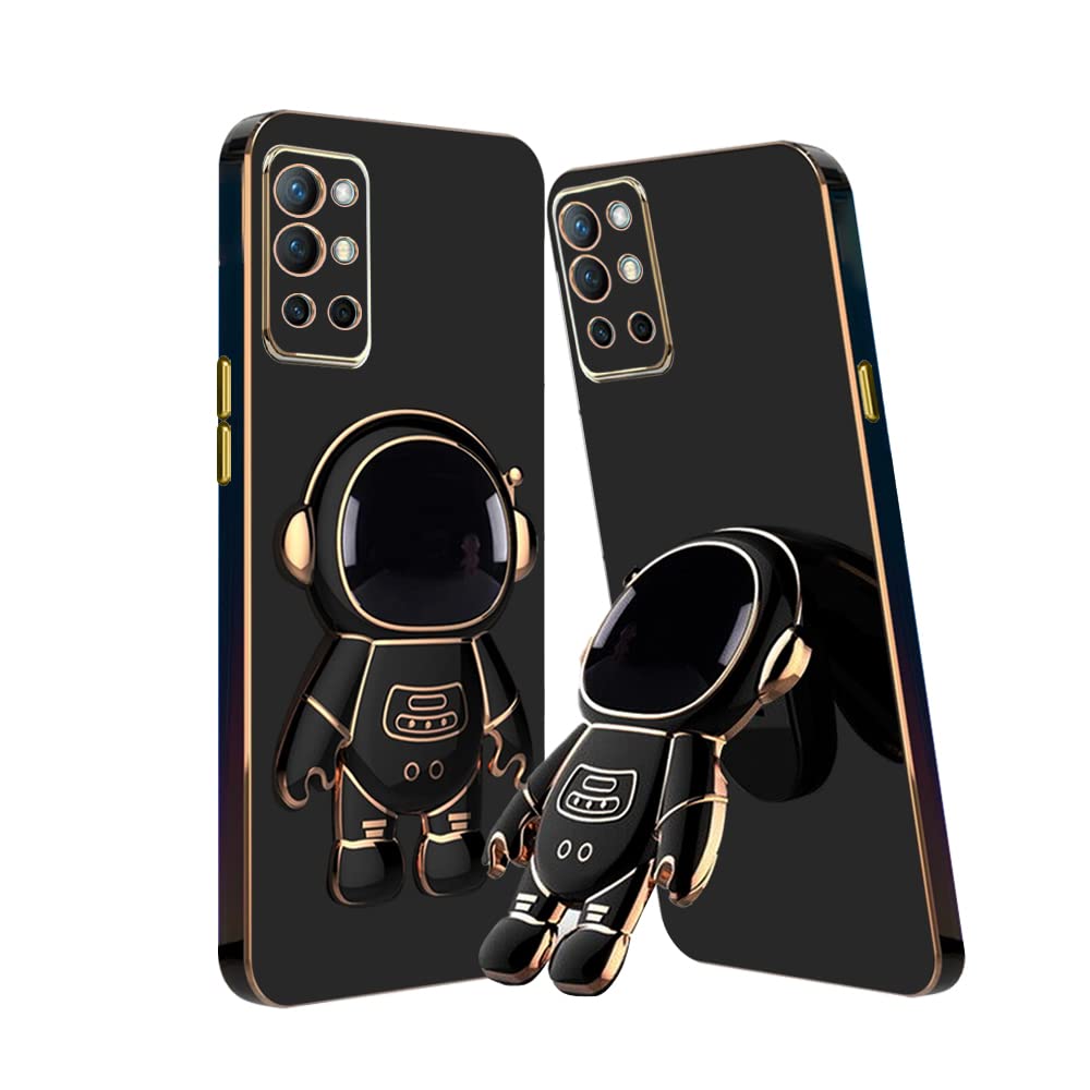KARWAN®️ 3D Astronaut with Folding Stand Back Cover Case Compatible for OnePlus 8T | Slim electroplated case | Stand case | Soft TPU | Space Astro Theme | Camera Protection-Black (B0C16NV4GD) Amazon Price History, Amazon Price Tracker