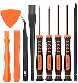 Cleaning Repair Tool Kit for PS4, TECKMAN TR9 Torx Security Screwdriver with PH00 PH0 PH1 Phillips Screwdriver Set for Sony Playstation 4 Main,Controller Tear Down and Dust Removal