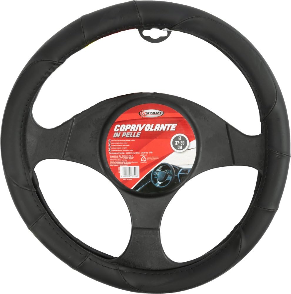 Start Coprivolante Auto In Pelle Antiscivolo Diametro Da 37 A 39 Cm
