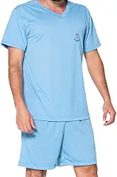 Pijama Masculino Adulto Confortável e macio Pijama Manga Curta e Short para Dormir